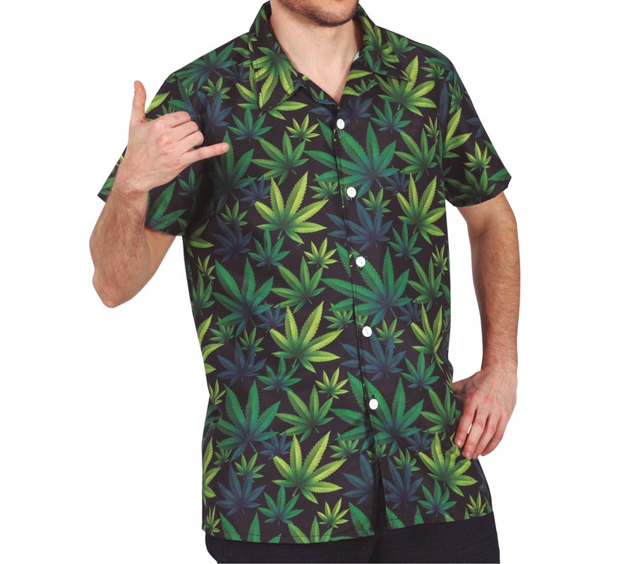 Translation missing: fr.Camisa Marihuana verde oscuro adulto