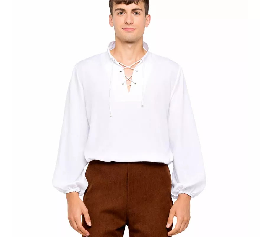 Translation missing: fr.Camisa Medieval blanca para hombre