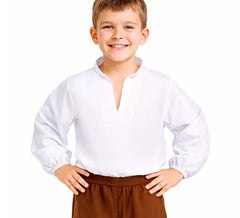 Chemise médiévale blanche pour garçon
