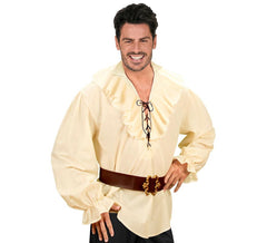 Chemise médiévale Renaissance beige pour homme