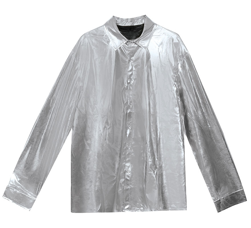 Translation missing: fr.Camisa plateada brillante adulto