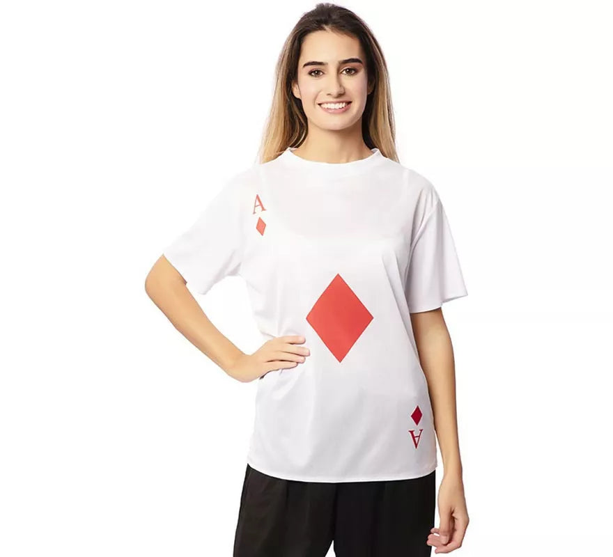 Translation missing: fr.Camiseta blanca As de Diamantes adulto
