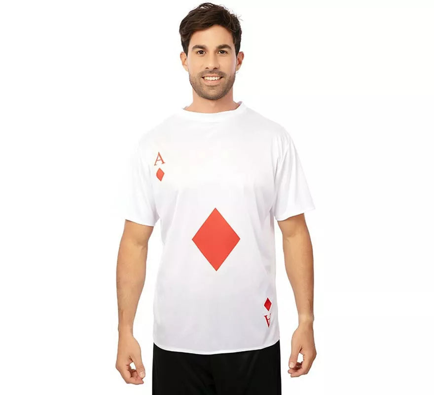 Translation missing: fr.Camiseta blanca As de Diamantes adulto