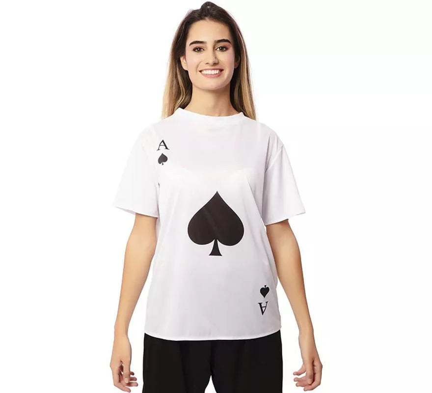 Translation missing: fr.Camiseta blanca As de Picas adulto