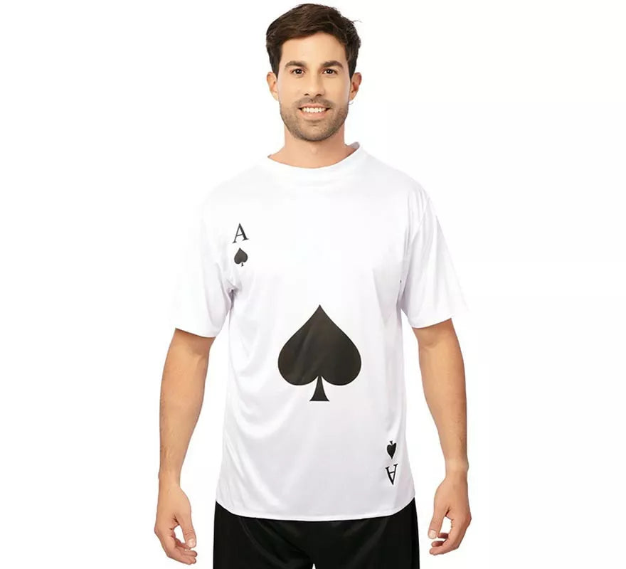 Translation missing: fr.Camiseta blanca As de Picas adulto