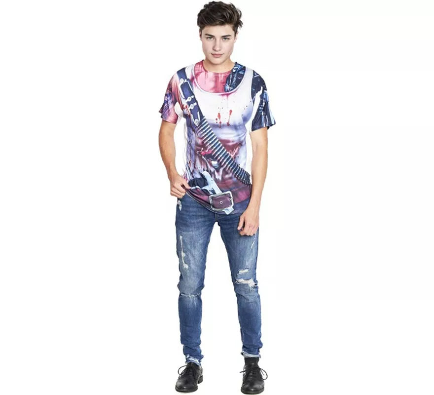 Translation missing: fr.Camiseta con estampado Halloween para hombre