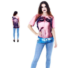 T-shirt imprimé Halloween pour femmes
