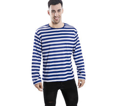 T-shirt à rayures bleues et blanches pour adultes