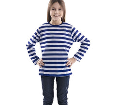 T-shirt à rayures bleues et blanches pour enfants