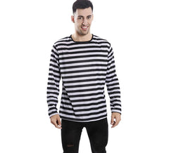 T-shirt à rayures noires et blanches pour adultes