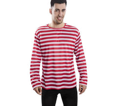 T-shirt à rayures rouges et blanches pour adultes