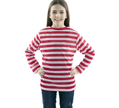 T-shirt à rayures rouges et blanches pour enfants