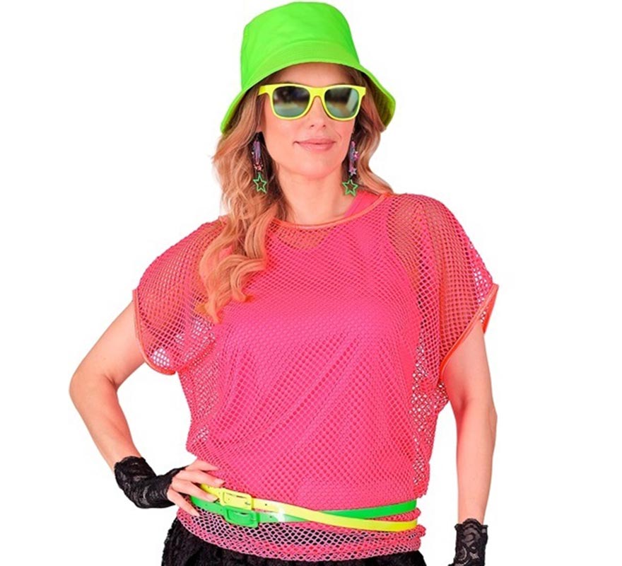 Translation missing: fr.Camiseta de Malla rosa neón para mujer