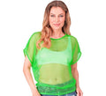 Camiseta de Malla verde neón para mujer