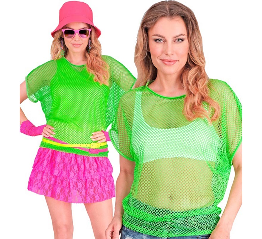 Translation missing: fr.Camiseta de Malla verde neón para mujer