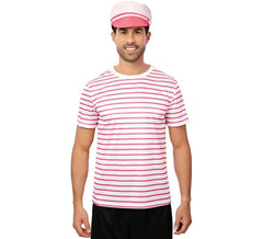 T-shirt Marin Rayé Rose Adulte