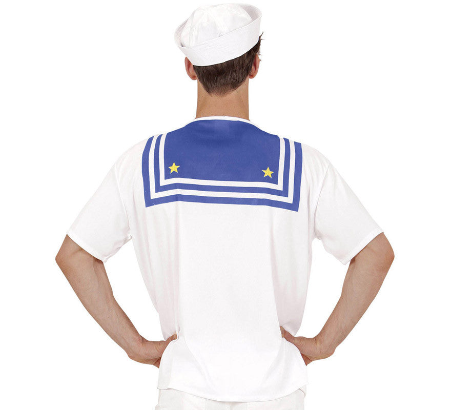 Camiseta de Marinero Blanco con Ancla para hombre