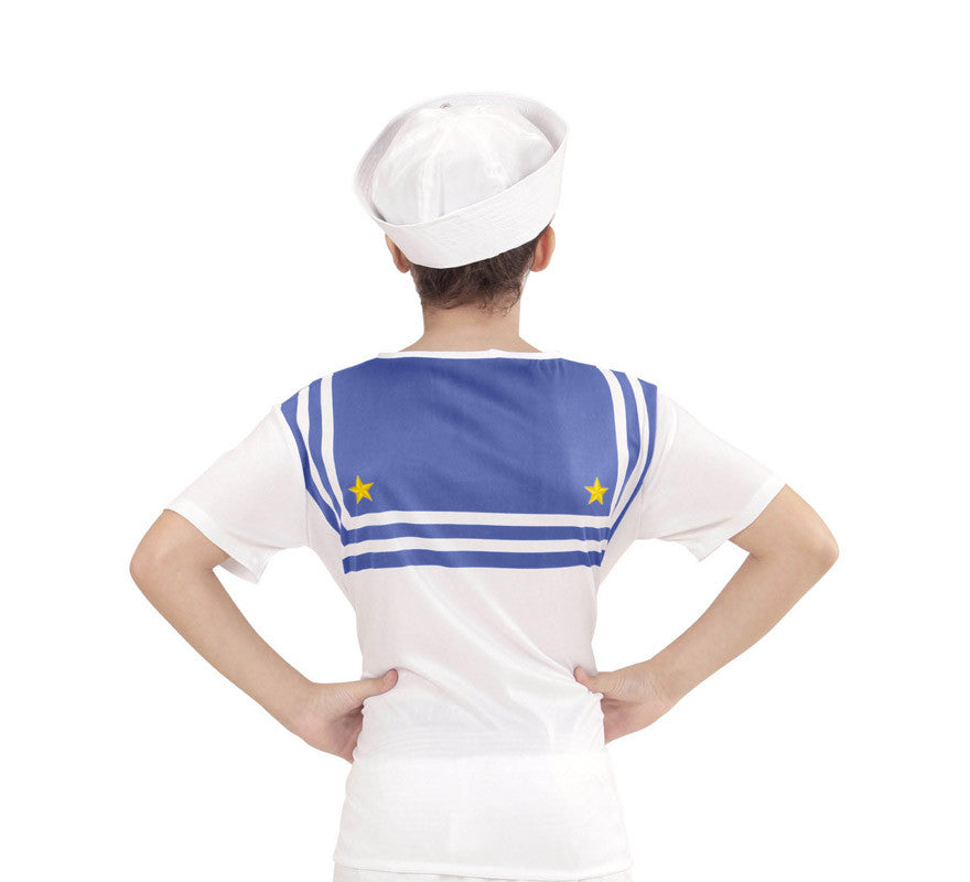 Translation missing: fr.Camiseta de Marinero Blanco con Ancla para infantil