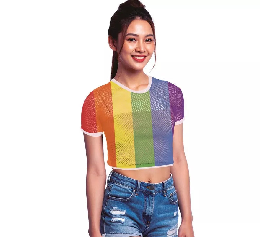 Translation missing: fr.Camiseta de Rejilla Arcoíris para mujer