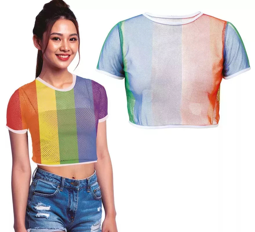 Translation missing: fr.Camiseta de Rejilla Arcoíris para mujer