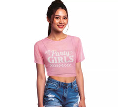 T-shirt en maille rose pour femmes, style soirée.