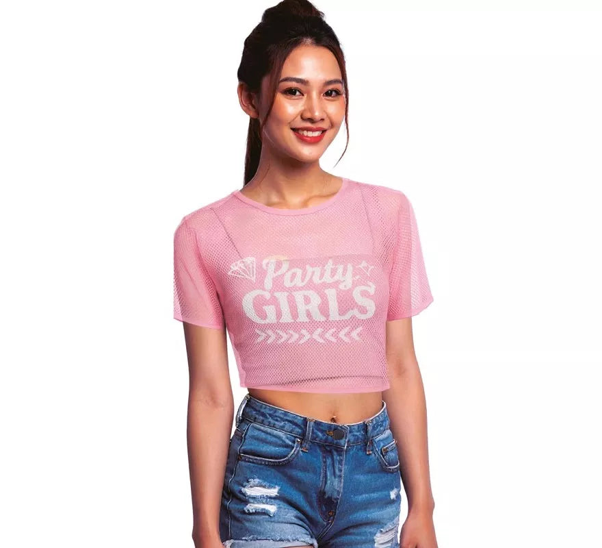 Translation missing: fr.Camiseta de Rejilla Party Girls rosa para mujer