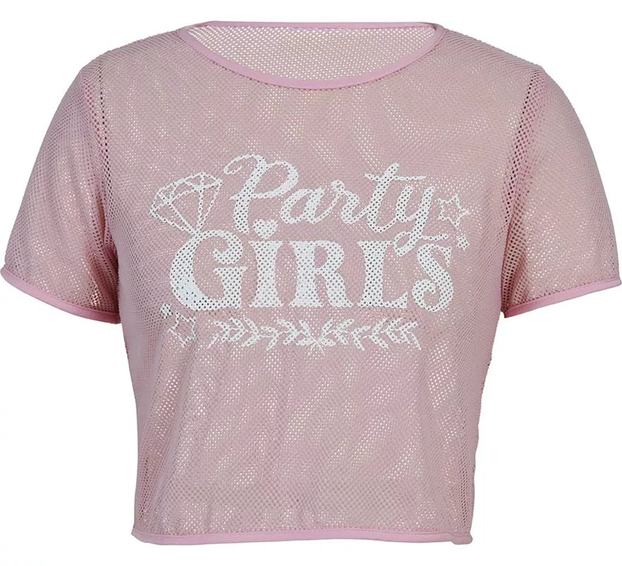 Translation missing: fr.Camiseta de Rejilla Party Girls rosa para mujer