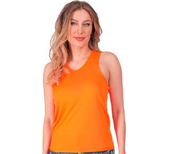 Débardeur orange fluo pour femme