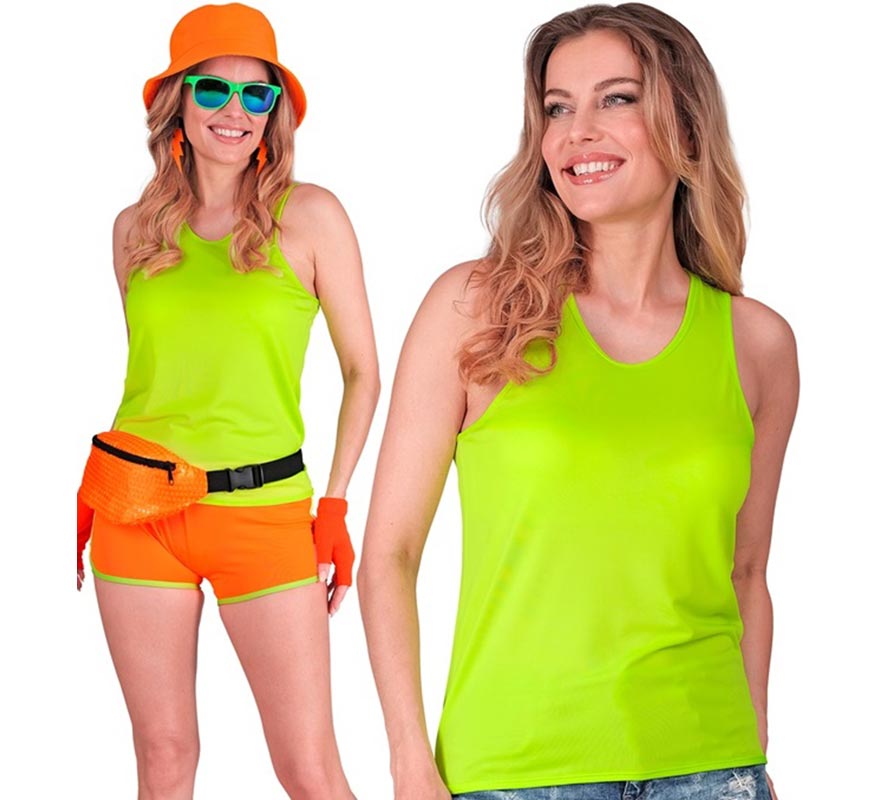 Translation missing: fr.Camiseta de Tirantes verde neón para mujer