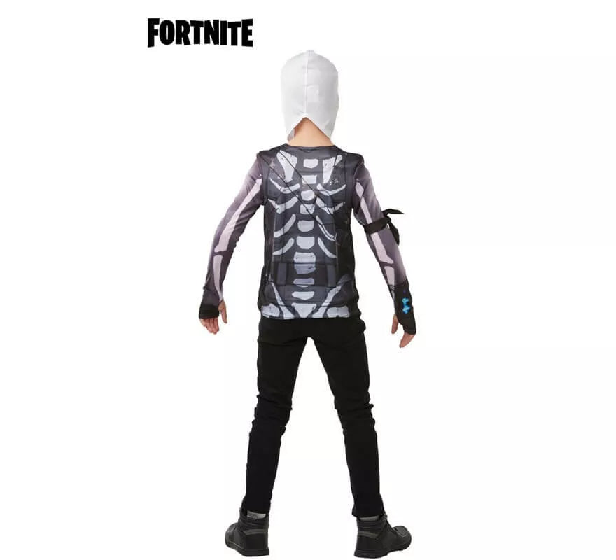 Translation missing: fr.Camiseta Disfraz con Capucha Skull Trooper Fortnite para niño y adolescente