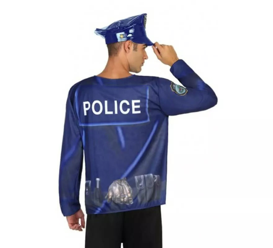 Translation missing: fr.Camiseta disfraz de Policía para hombre