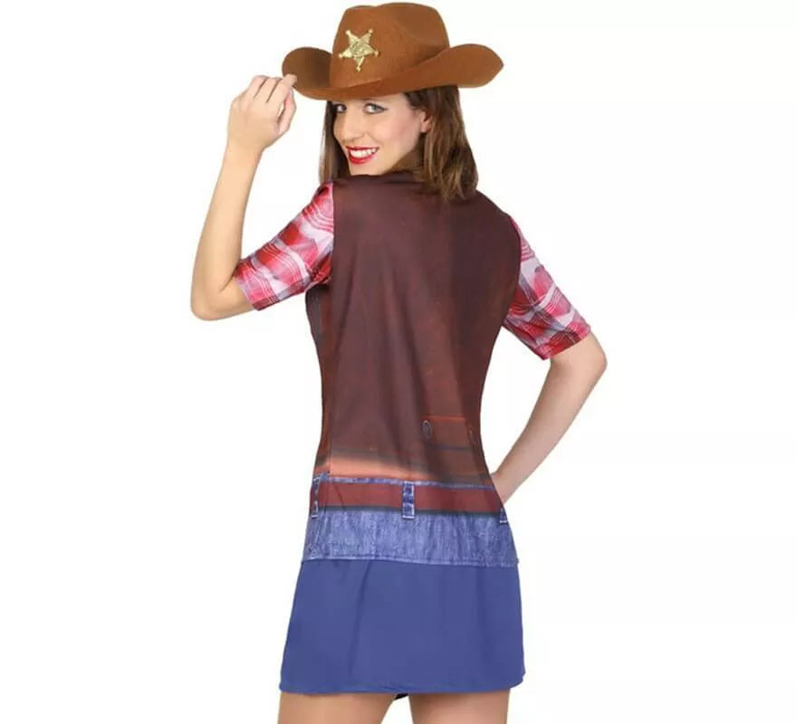 Translation missing: fr.Camiseta Disfraz de Vaquera para mujer