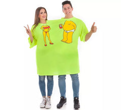 Tee shirt Déguisement Double Bière Adulte