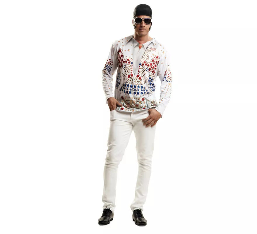 Translation missing: fr.Camiseta disfraz rey del rock para hombre