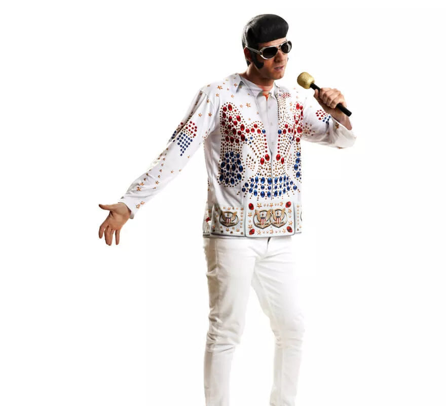 Translation missing: fr.Camiseta disfraz rey del rock para hombre