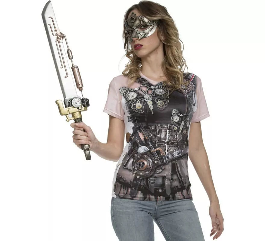 Camiseta disfraz Steampunk para mujer