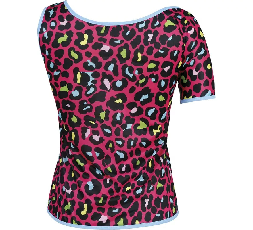 Translation missing: fr.Camiseta Leopardo multicolor Años 80 para mujer