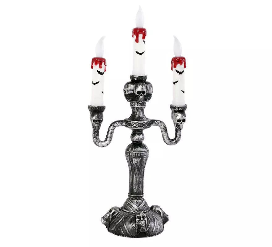 Translation missing: fr.Candelabro Calaveras con luz de 385x12x17 cm