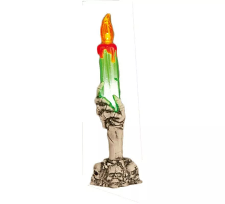 Translation missing: fr.Candelabro con Calaveras y mano de Esqueleto de 21 cm