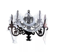 Bougeoir décoratif noir avec gaze 40,5x57,5 cm
