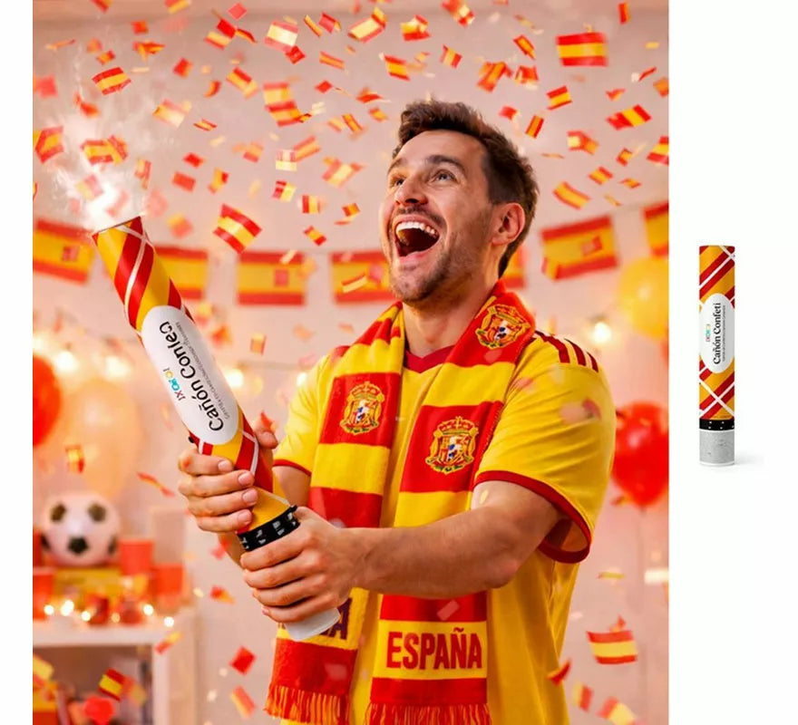 Translation missing: fr.Cañon Kabuki de Confetti de Banderas de España de 40 cm