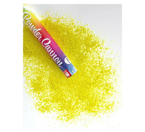 Cañón Kabuki o tubo de Polvo Amarillo de 30 cm
