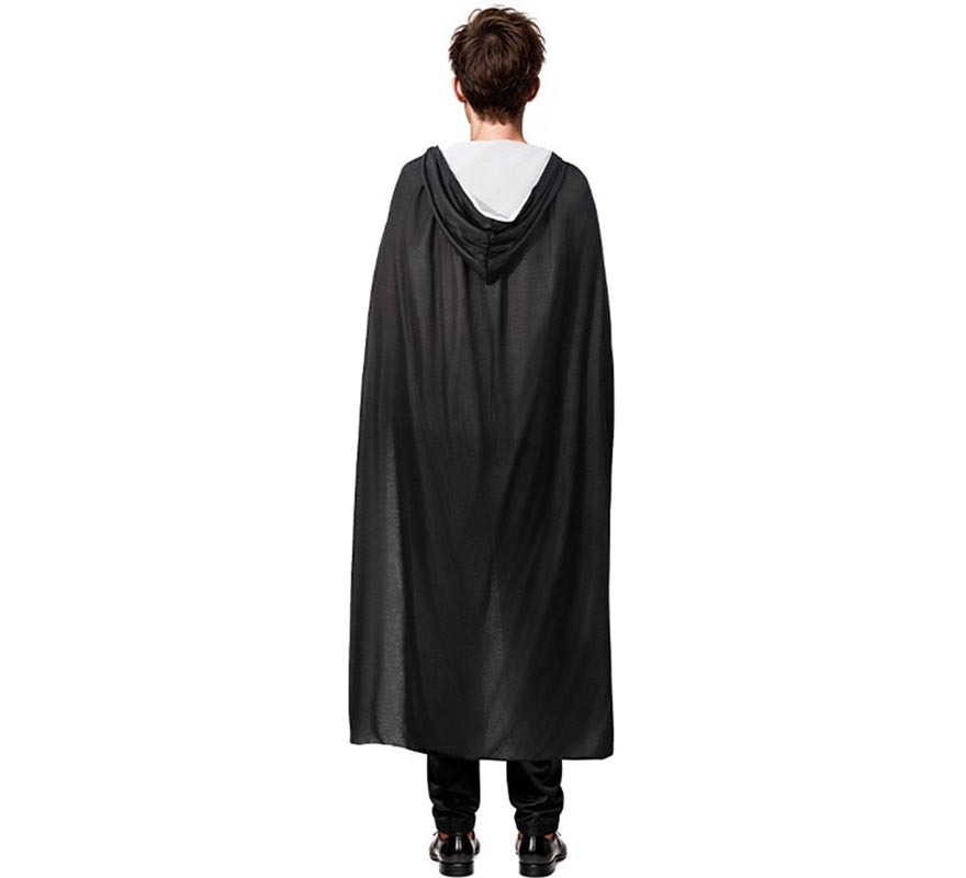 Translation missing: fr.Capa con Capucha negro y blanco adulto de 140 cm