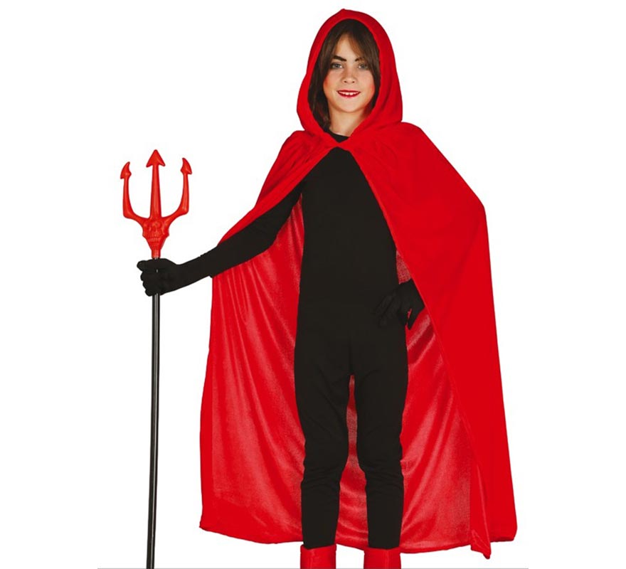 Translation missing: fr.Capa con Capucha Roja Terciopelo para niños 100 cm