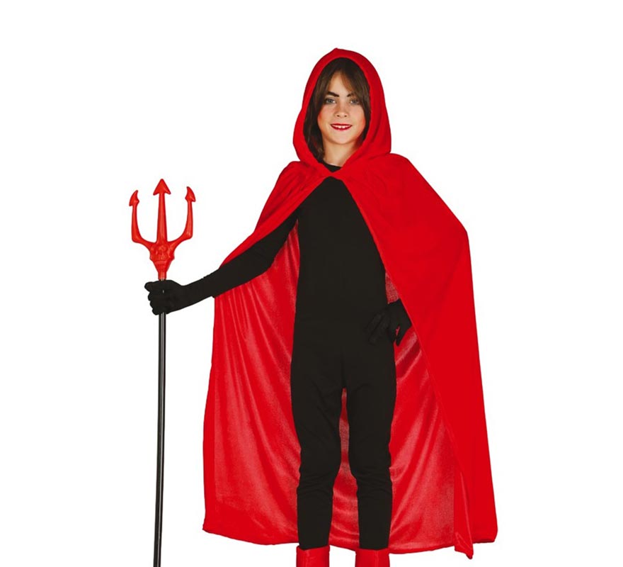 Translation missing: fr.Capa con Capucha Roja Terciopelo para niños 100 cm