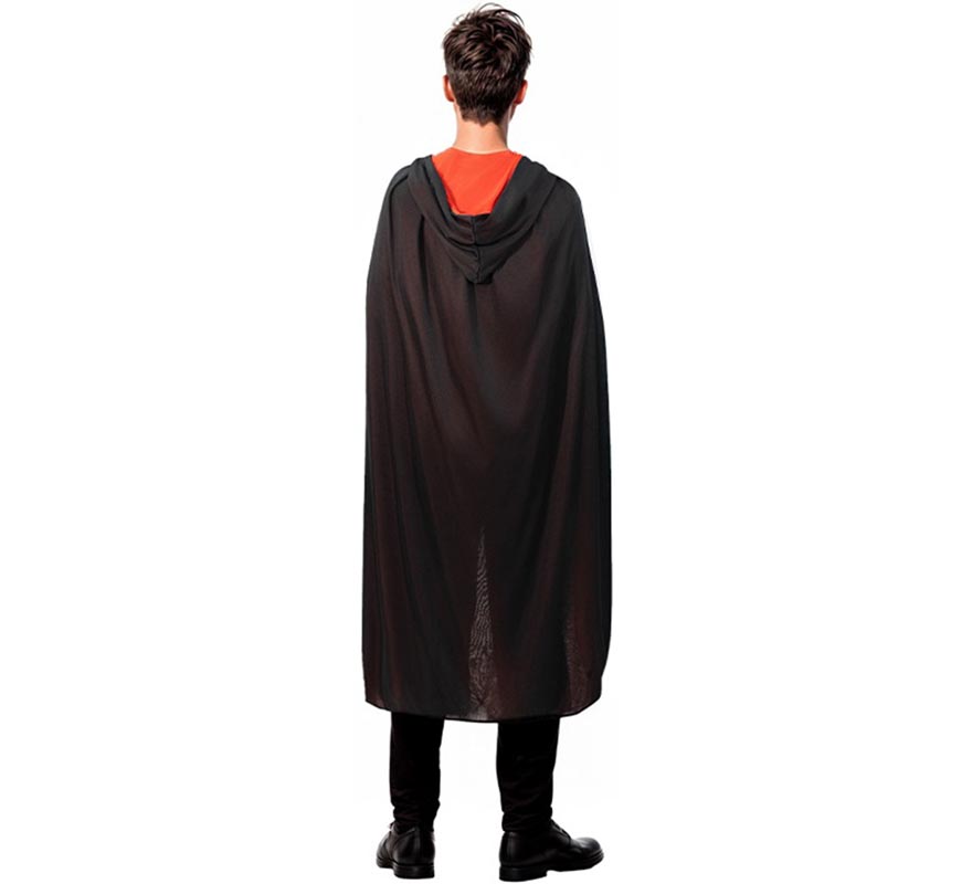 Translation missing: fr.Capa con Capucha rojo y negro adulto de 140 cm