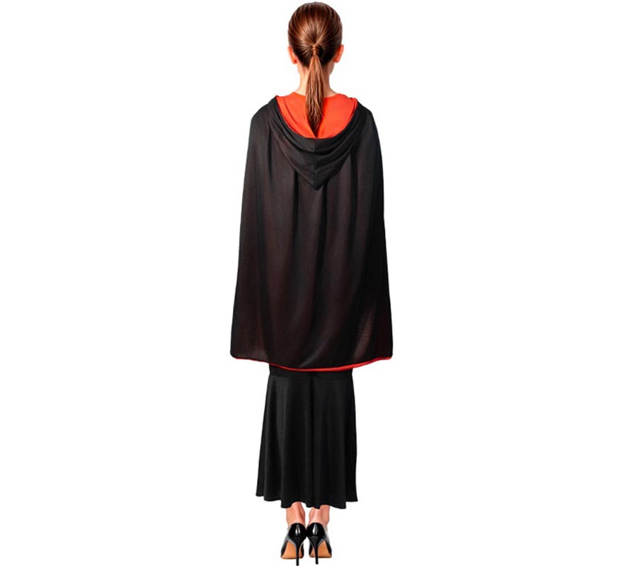 Translation missing: fr.Capa con Capucha rojo y negro adulto de 90 cm
