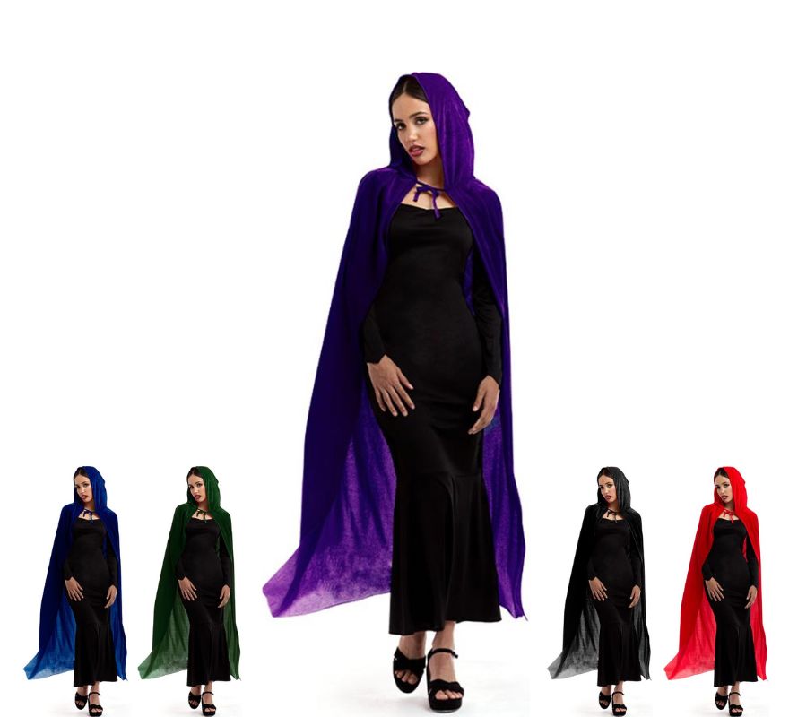 Translation missing: fr.Capa con Capucha Terciopelo adulto de 120 cm en varios colores