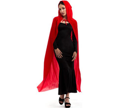 Cape à capuche en velours pour adulte 120 cm en différentes couleurs