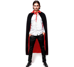 Cape avec col noir et rouge adulte 130 cm